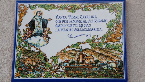 Painted Tile of Saint Catalina.