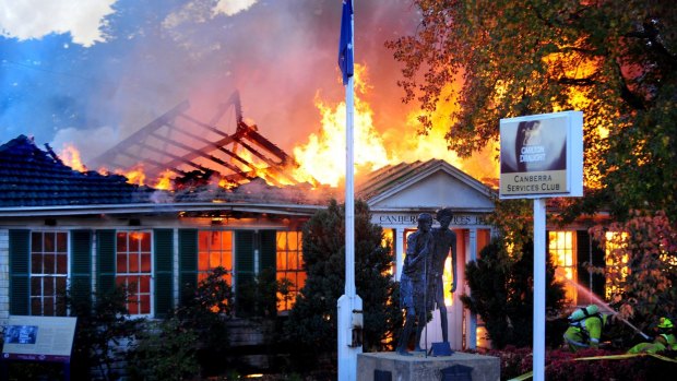 The Canberra Services Club has been homeless since the building was destroyed by fire in 2011. 