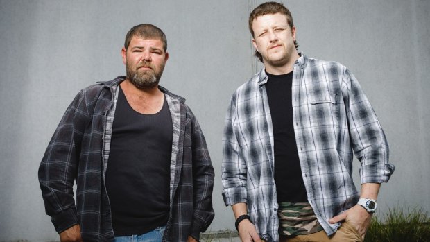 Rickey Caton (L) and Adam Antrum (R) settled with NSW Police, claiming they were assaulted by two police officers after Ricky pointed a toy dinosaur at them during a stop. 