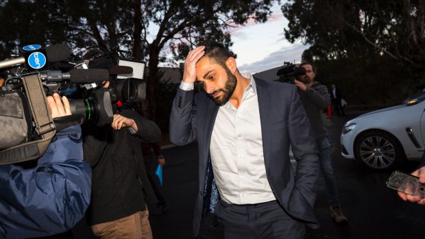 Ali Fahour arrives at the Northern Football League tribunal in July.