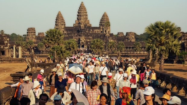 The footprint of millions may mean that  attractions such as the Angkor Wat temple become less accessible.