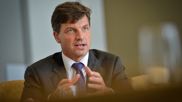 Selling Canberra in Singapore: Assistant Minister for Digital Transformation Angus Taylor. 