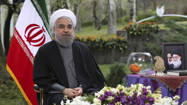 Iran's President Hassan Rouhani on Sunday. 