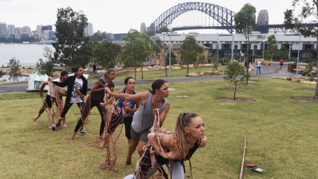 The dancers will perform moments before Jessica Mauboy sings the national anthem from the top of the Harbour Bridge. 