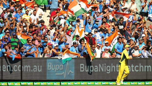 Loud and proud: a large contingent of Indian fans were in attendance at the MCG. 