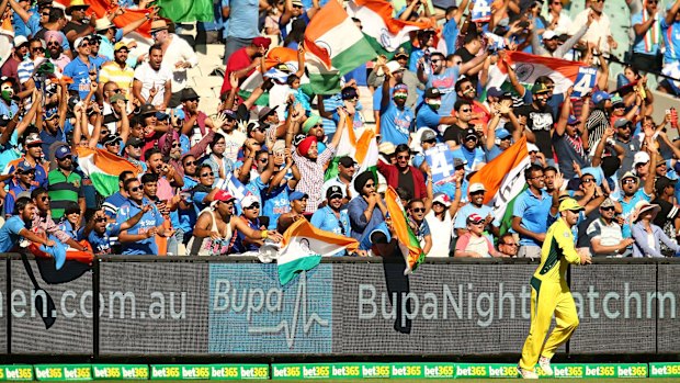 Loud and proud: a large contingent of Indian fans were in attendance at the MCG. 