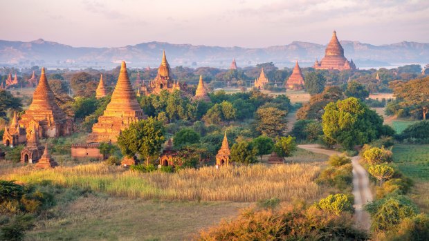View around Shwesandaw Pagoda, Myanmar.