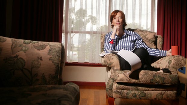 A room of her own: Labor's "rising star" Julia Gillard at her Altona home.