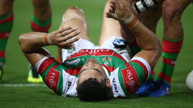 Season over: Greg Inglis ruptured his ACL in round one.