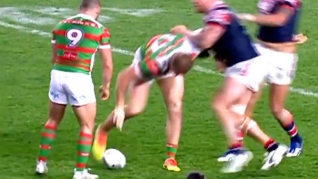 George Burgess makes a play for the worst play-the-ball of 2017.
