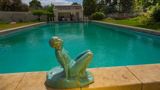 The 1930s pool at the Mooramong Homestead in Skipton.