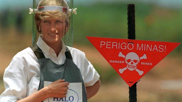 Princess Diana with the Halo Trust in 1997.