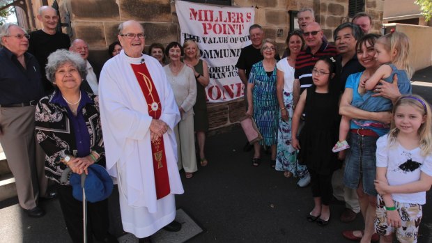 Millers Point residents fear that their diminishing community may force the closure of the church.