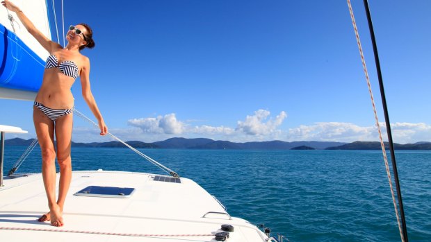 Sailing in Queensland's Whitsundays.