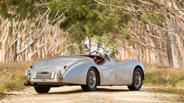 John Calvert's 1950 Jaguar XK120 fetched $161,000 IBP.