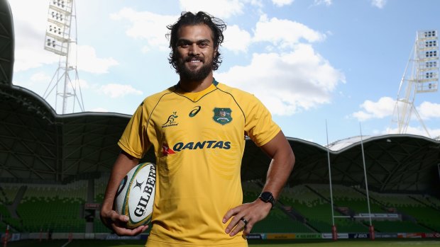 Karmichael Hunt, at AAMI Park on Friday, looks forward to repaying Wallabies coach Michael Cheika's faith in him.