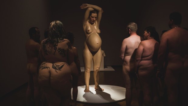 Art Buff - an event at Hyper Real at the National Gallery of Australia, where people are be naked. 