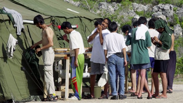 A refugee camp on the island of Nauru in 2001. "People in our region who have fled danger, need protection and a chance to rebuild their lives," says Daniel Webb.