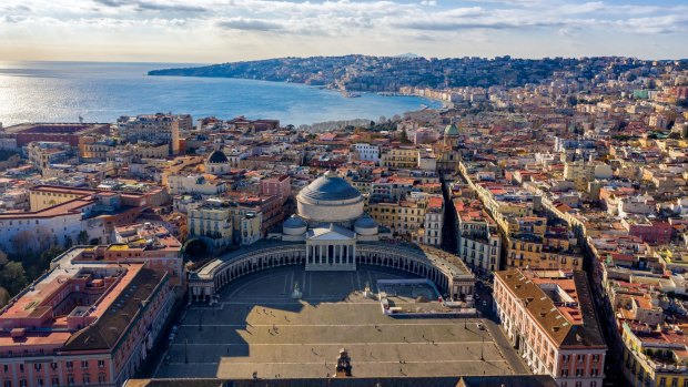 Naples is set around a beautiful bay.