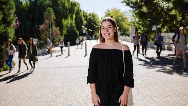 Second year ANU student Julia Beard has concerns about the dual pressure of having a study and home loan in the future.