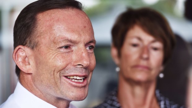 Prime Minister Tony Abbott announces changes in the government's childcare policy on Tuesday.