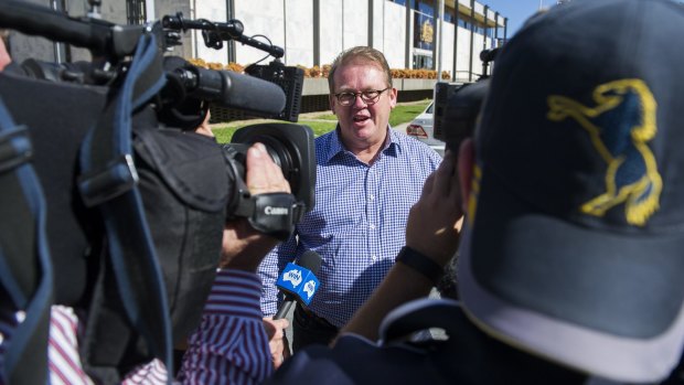 Legal action: Brumbies' Michael Jones leaves the ACT Supreme Court last month.