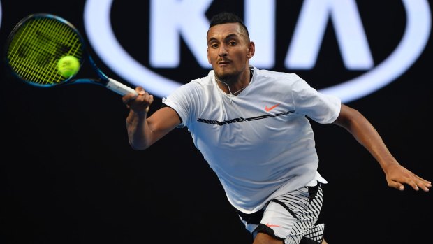 Playing smart: Nick Kyrgios knows he needs to preserve his energy levels if he wants to go deep at the Australian Open.