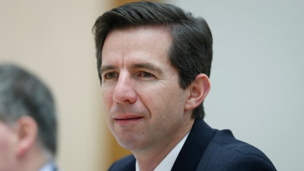 Education Minister Simon Birmingham warned universities against cuts to regional students.