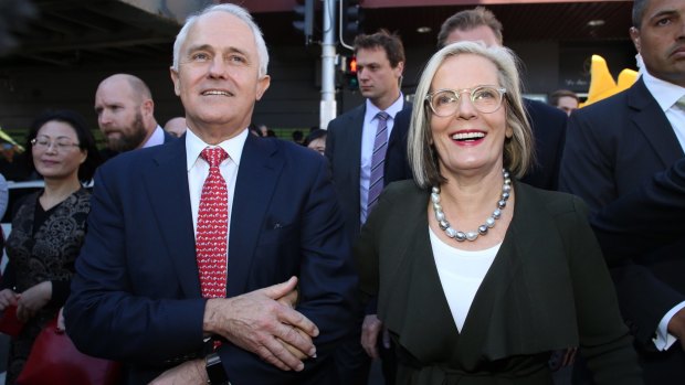 Prime Minister Malcolm Turnbull  with his wife Lucy in Sydney.
