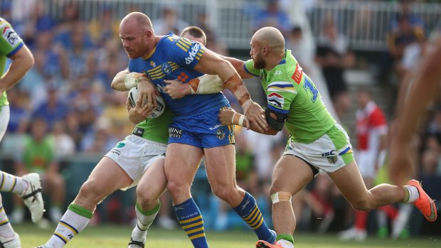 Tough attitude: Parramatta back-rower Beau Scott only knows one way to play.