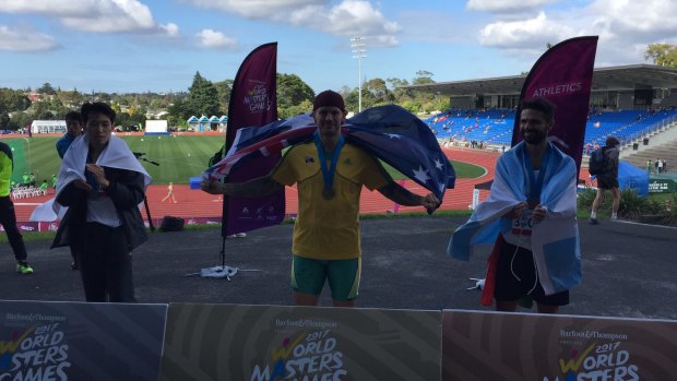 Canberra masters athletics star Adam Farlow.