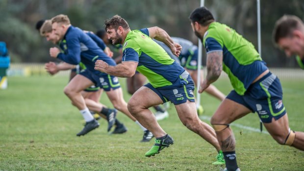 Canberra Raiders training- 28th june, 2017. Dave Taylor. Photo by Karleen Minney.
