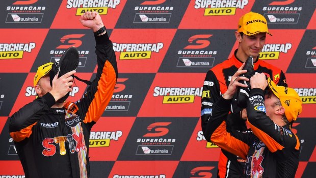 Worthy: Peter Brock's brother was full of praise for Will Davison and Jonothan Webb for winning Bathurst, saying Jamie Whincup was not worthy of the trophy after his role in a crash.
