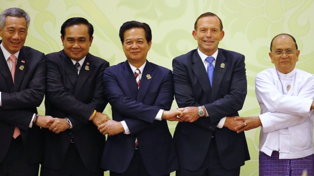 Tony Abbott with Southeast Asian leaders.