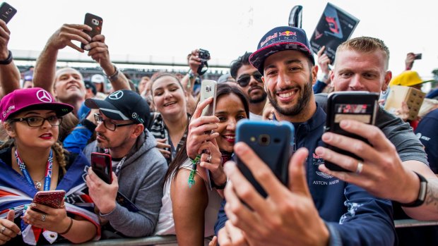 The popular Australian driver with fans.