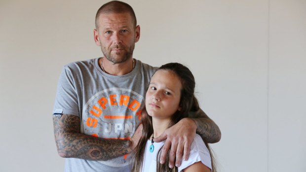 Tibor Racsits and his daughter Kiara were assaulted by a group of youths.