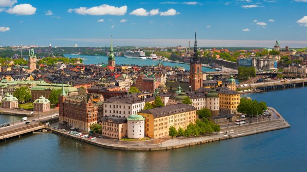 View of old town of Stockholm.