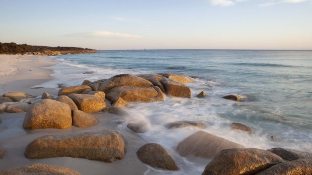 Rocks on the Bay of Fires Beach.