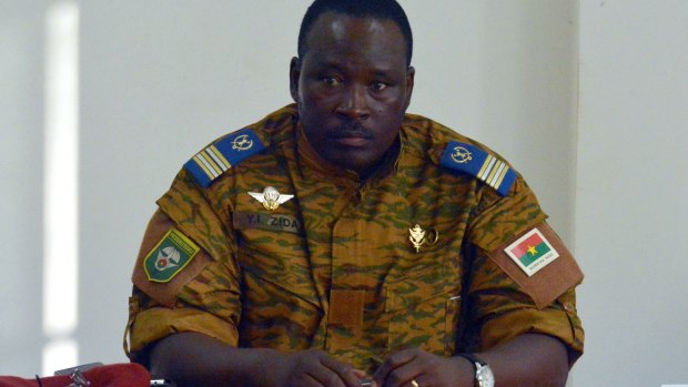 Burkinese interim leader Lieutenant Colonel  Isaac Zida.