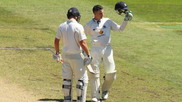 A strong Sheffield Shield means a strong Test team: Peter Handscomb scored 215 against NSW in the Sheffield Shield.