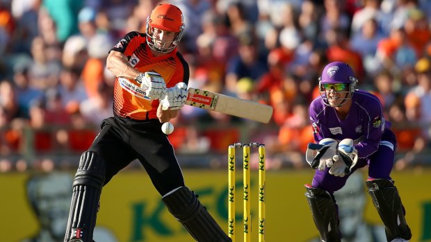 Shaun Marsh of the Scorchers in action during the 2013-14 Big Bash League final against the Hobart Hurricanes at the WACA in February.