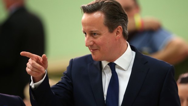 Re-elected: British PM David Cameron.