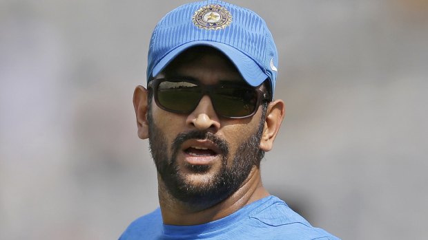 Captain cool: Mahendra Singh Dhoni kept his head during the match against Bangladesh.