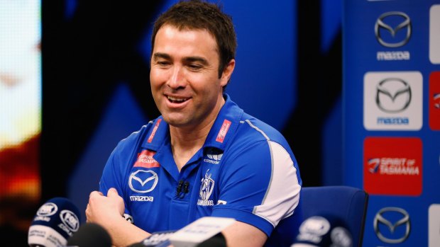 North Melbourne coach Brad Scott played the enforcer role extremely well in his time at Brisbane..