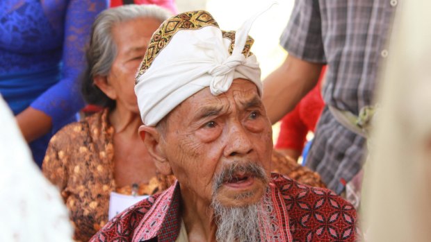 Ida Bagus Krenda, 96, who witnessed the execution of  communists at Batuagung village in Bali in 1966. 