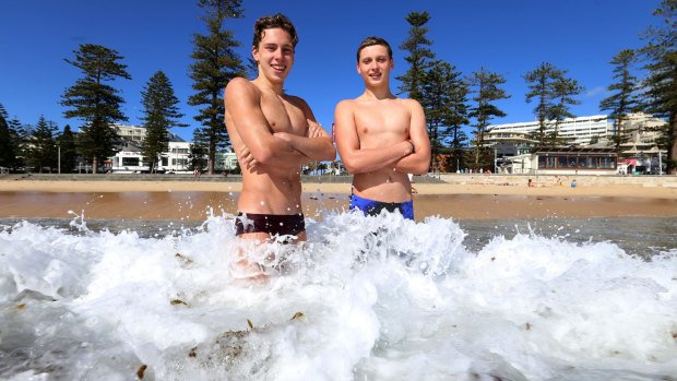 Confident: Callum Lowe-Griffiths and Cormac Guthrie at Manly.