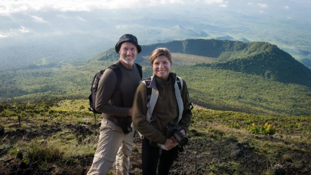 Climbing for climate change: Peter Holmes a Court and wife Alissa Everett climbed the Nyirangongo Volcano in Congo.


They are training to climb Mt Kilimanjaro in Kenya as part of the 25zero mountaineering challenge to raise awareness of climate change during the Climate Change conference in Paris.