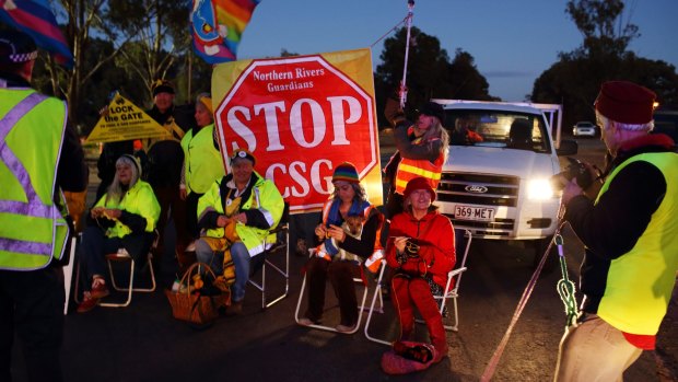 Anti-fracking protesters are proving hard to budge. 