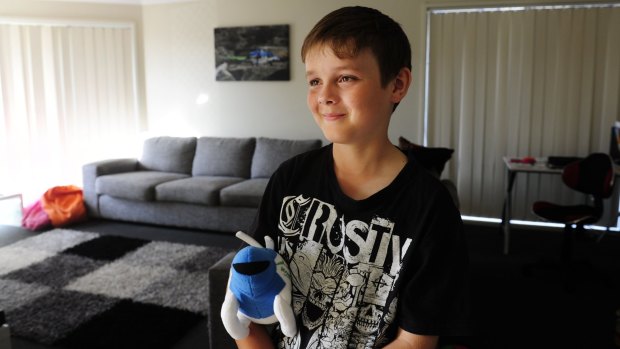 Brodie Collins,10, of Harrison, was hit by a car in 2014.