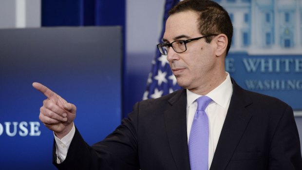 Steven Mnuchin talked up tax cuts but said he didn't expect any acceleration in the US economy until 2018.